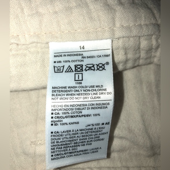 Old Navy Cream High Waisted 100% cotton pants - Picture 3 of 5